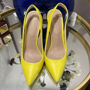 Aldo Yellow Sling Pumps
